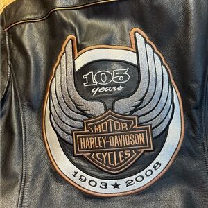 🎉sold🫥Harley-Davidson Black Leather Anniversary Jacket